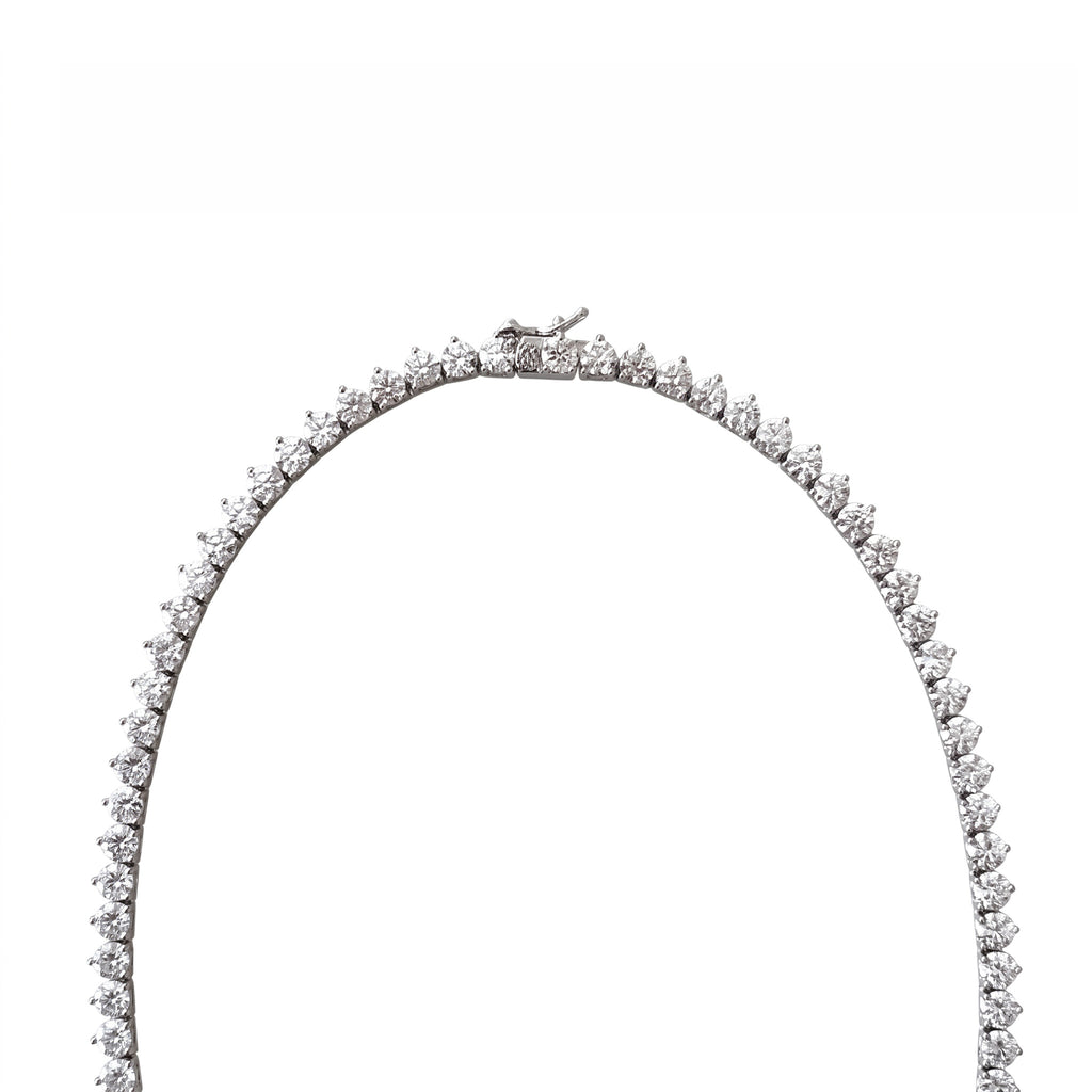 Colar Riviera Moissanita 4mm 3 Garras - 24,19ct