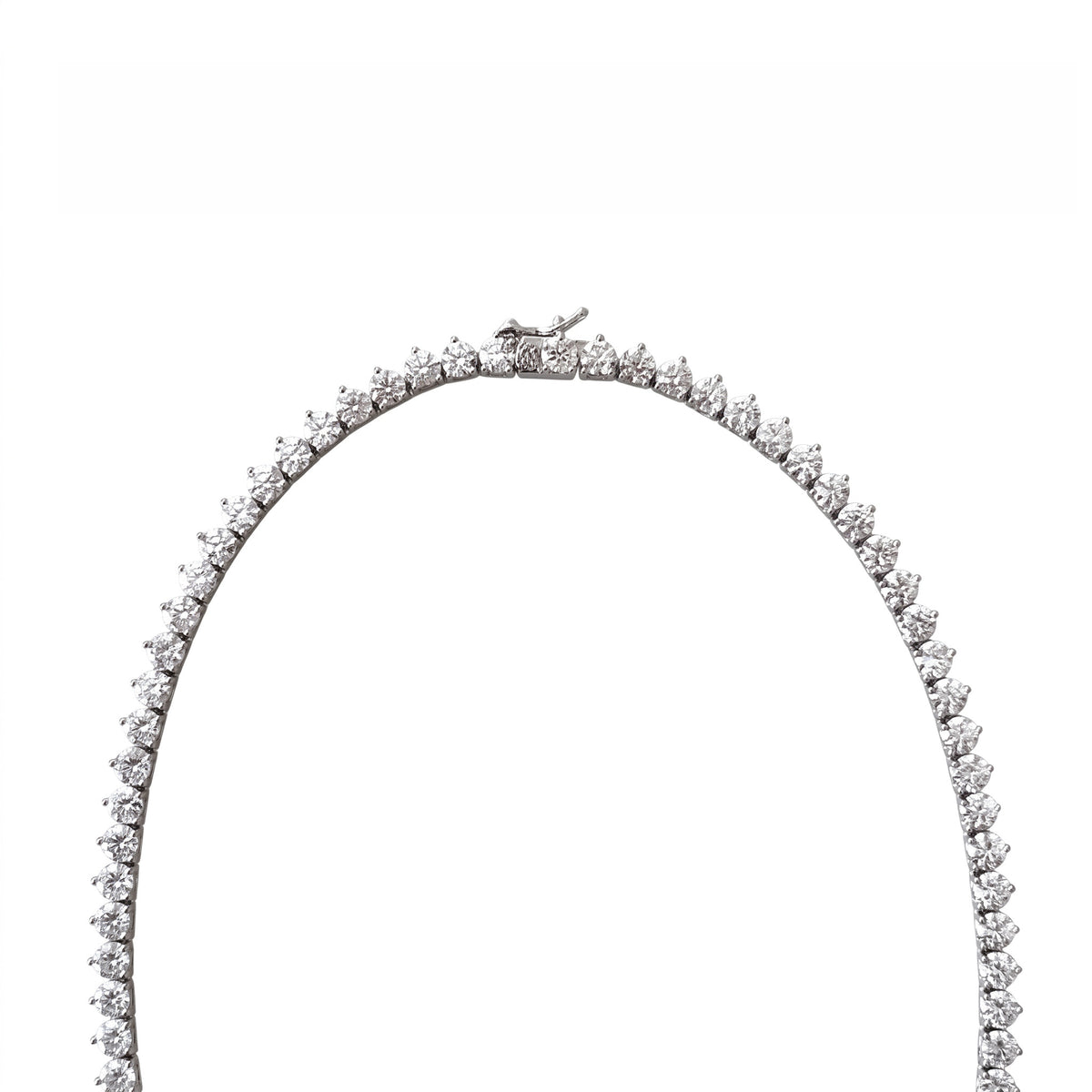 Colar Riviera Moissanita 4mm 3 Garras - 24,19ct