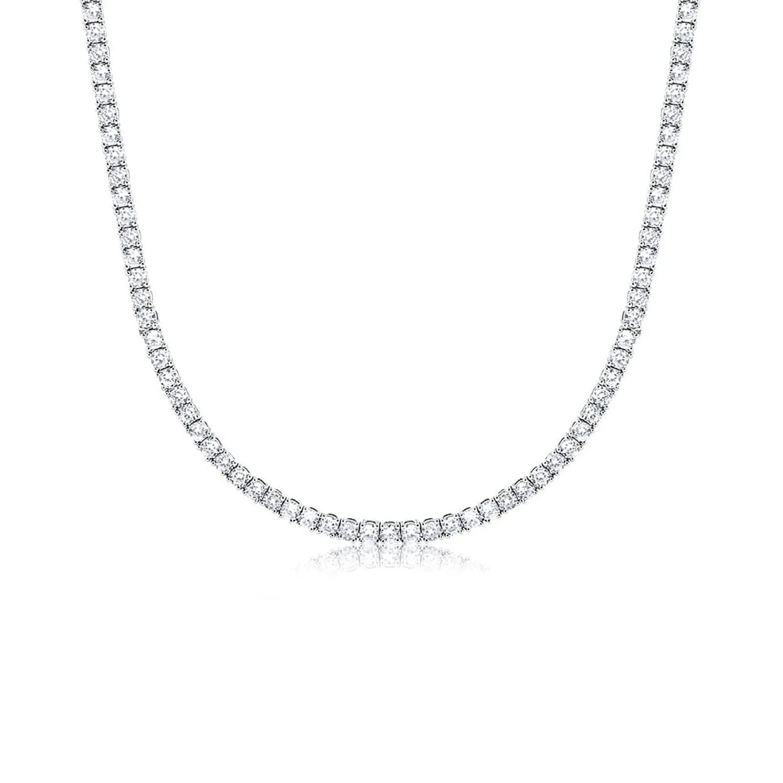 Colar Riviera 2mm 4 Garras Zircônia