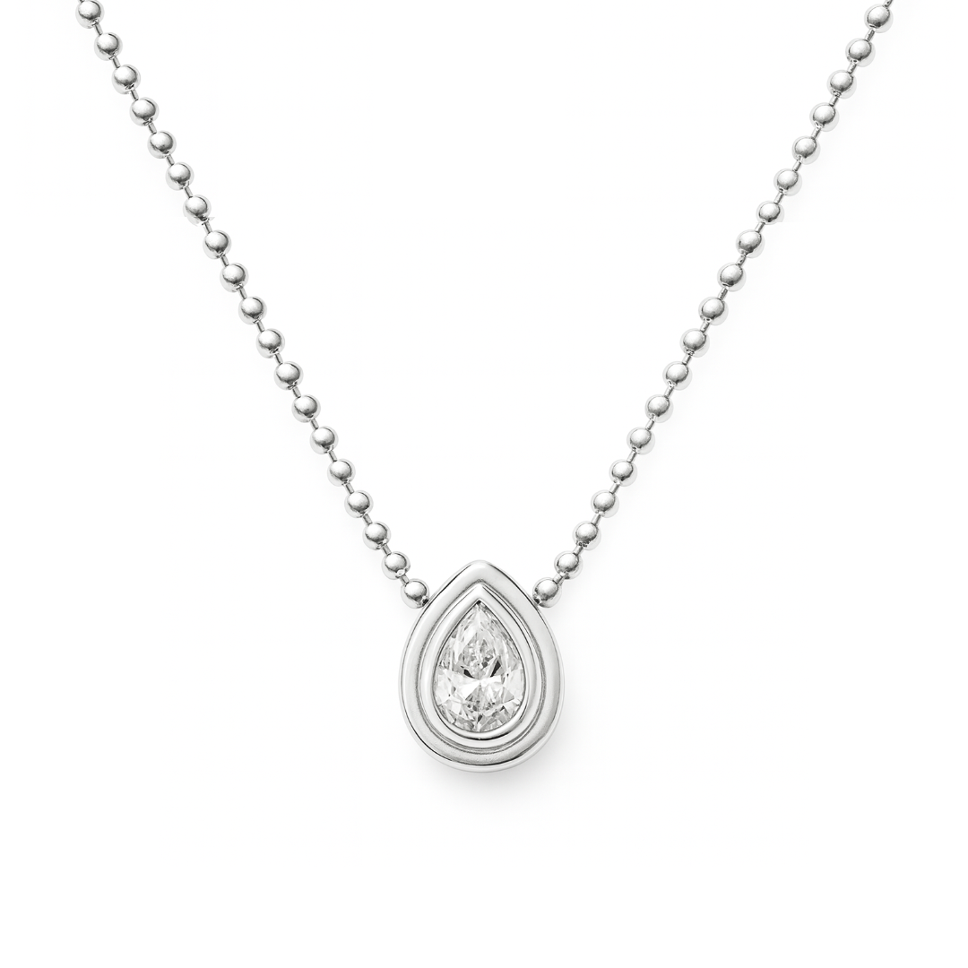 Colar Gota Moissanita