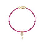 Pulseira Fio de Rubi com Chave