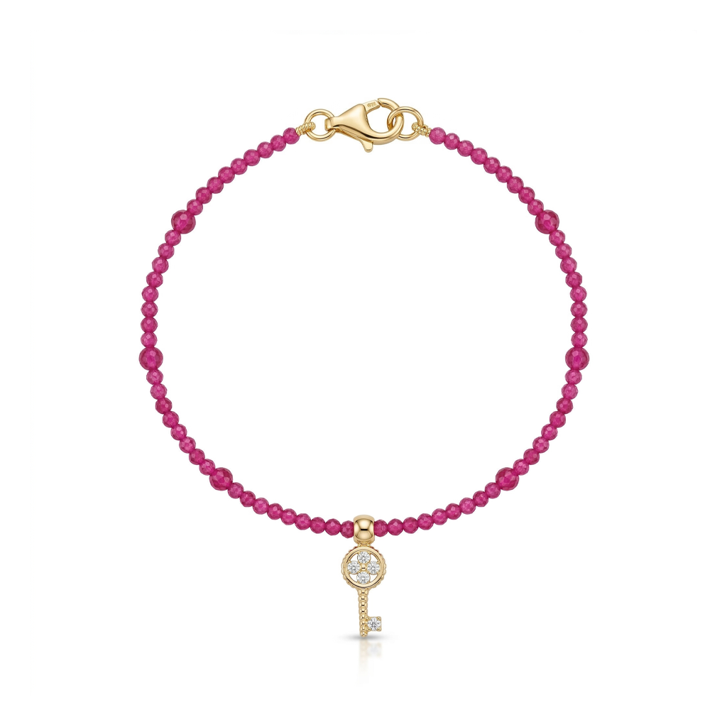 Pulseira Fio de Rubi com Chave