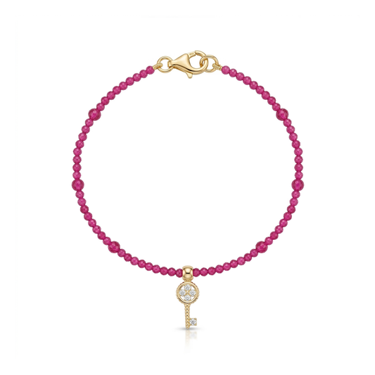 Pulseira Fio de Rubi com Chave