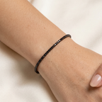 Pulseira Riviera 2mm 4 Garras Zircônia Negra