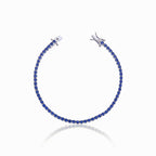 Pulseira Riviera Safira  2mm 4 garras
