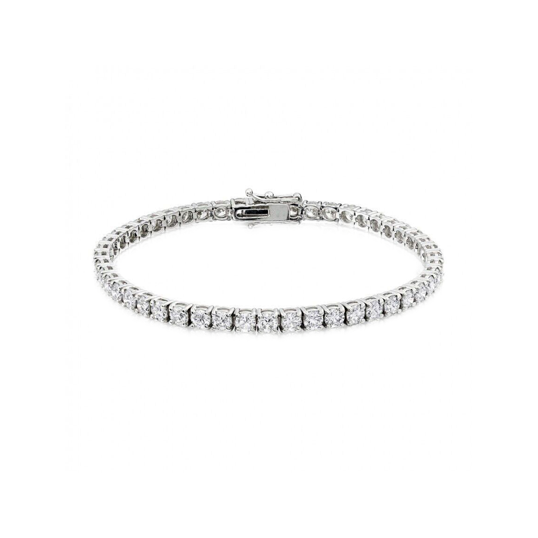 Pulseira Riviera 3mm 4 Garras Moissanita