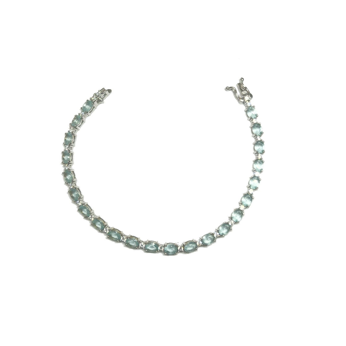 Pulseira Água Marinha e Zircônias