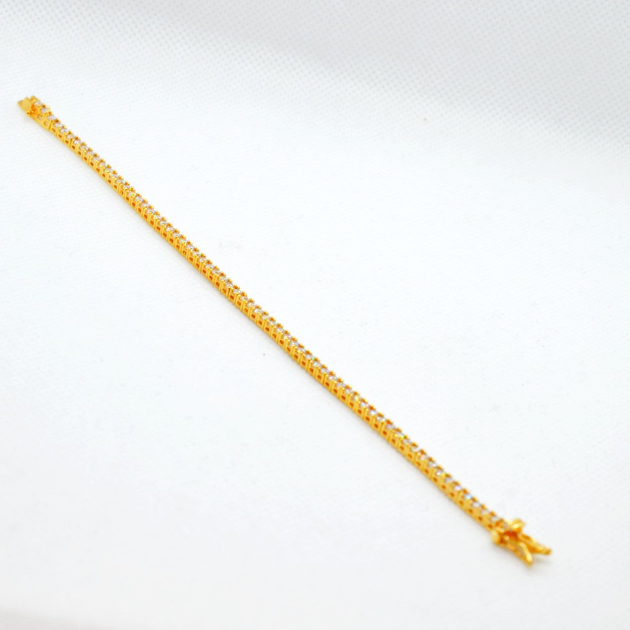 Pulseira Riviera 2mm 4 Garras Ouro