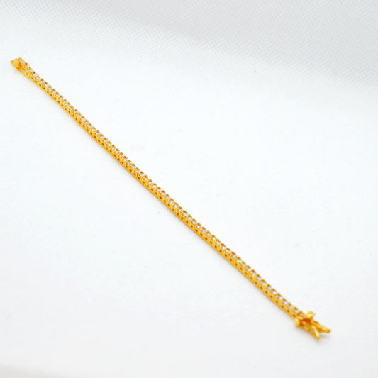 Pulseira Riviera 2mm 4 Garras Ouro