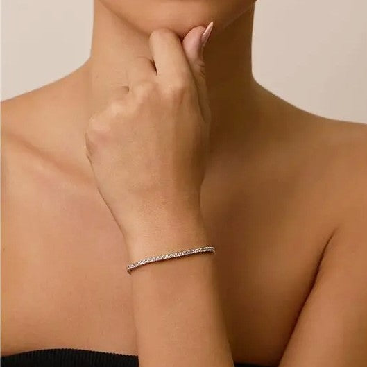 Pulseira Riviera 2mm 4 Garras Ouro