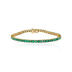 Pulseira Riviera Esmeralda 2mm 4 Garras