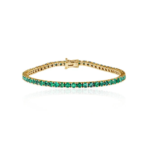 Pulseira Riviera Esmeralda 2mm 4 Garras