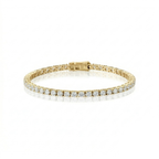 Pulseira Riviera 2mm 4 Garras Ouro