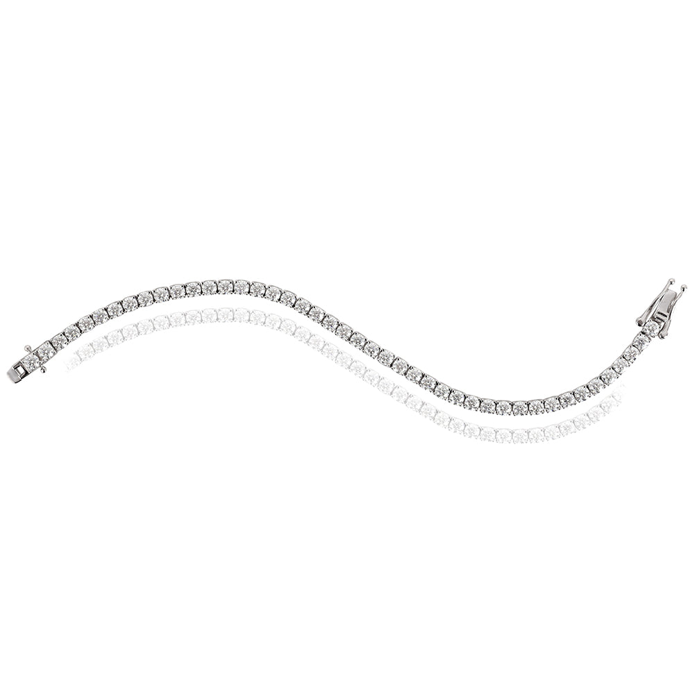 Pulseira Riviera 2,5mm 4 Garras Moissanitas
