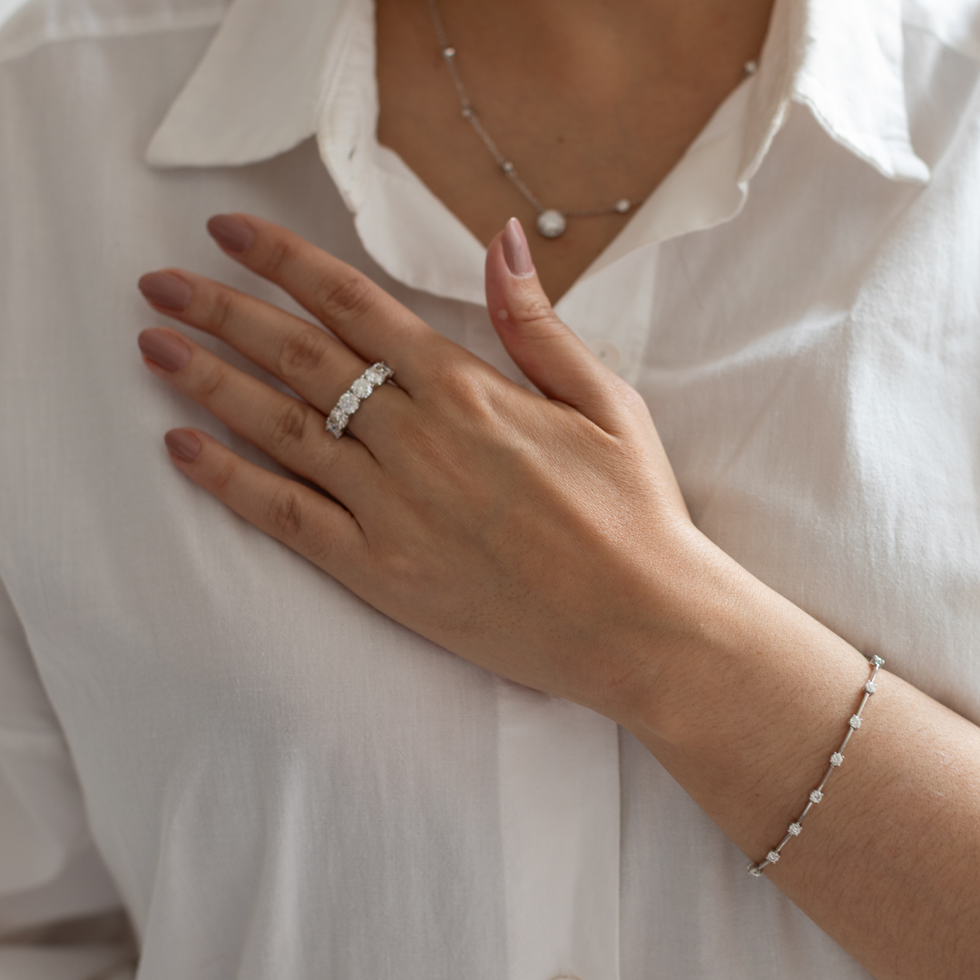 Meia Aliança Moissanita 3,25ct