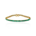 Pulseira Riviera Esmeralda 3mm 4 Garras