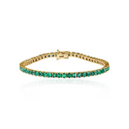 Pulseira Riviera Esmeralda 3mm 4 Garras
