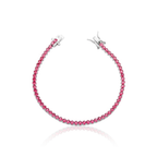 Pulseira Rubi Riviera 3mm 4 Garras