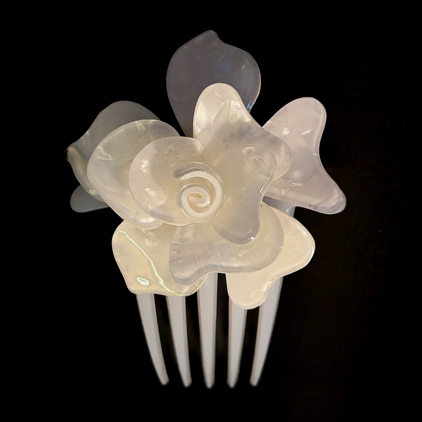 Pente Flor em Acetato