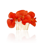 Pente Trio de Orquídeas Coral