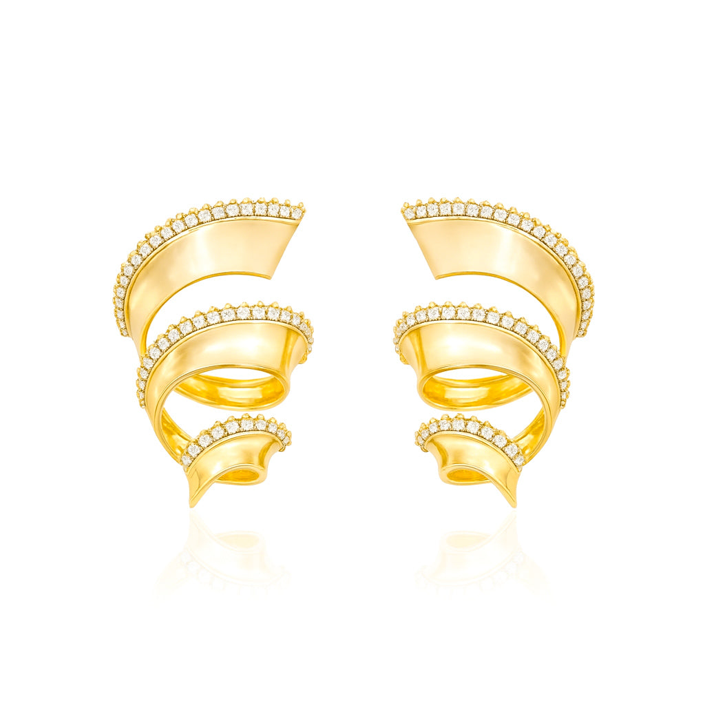 Brinco Espiral 3 Voltas Pavê