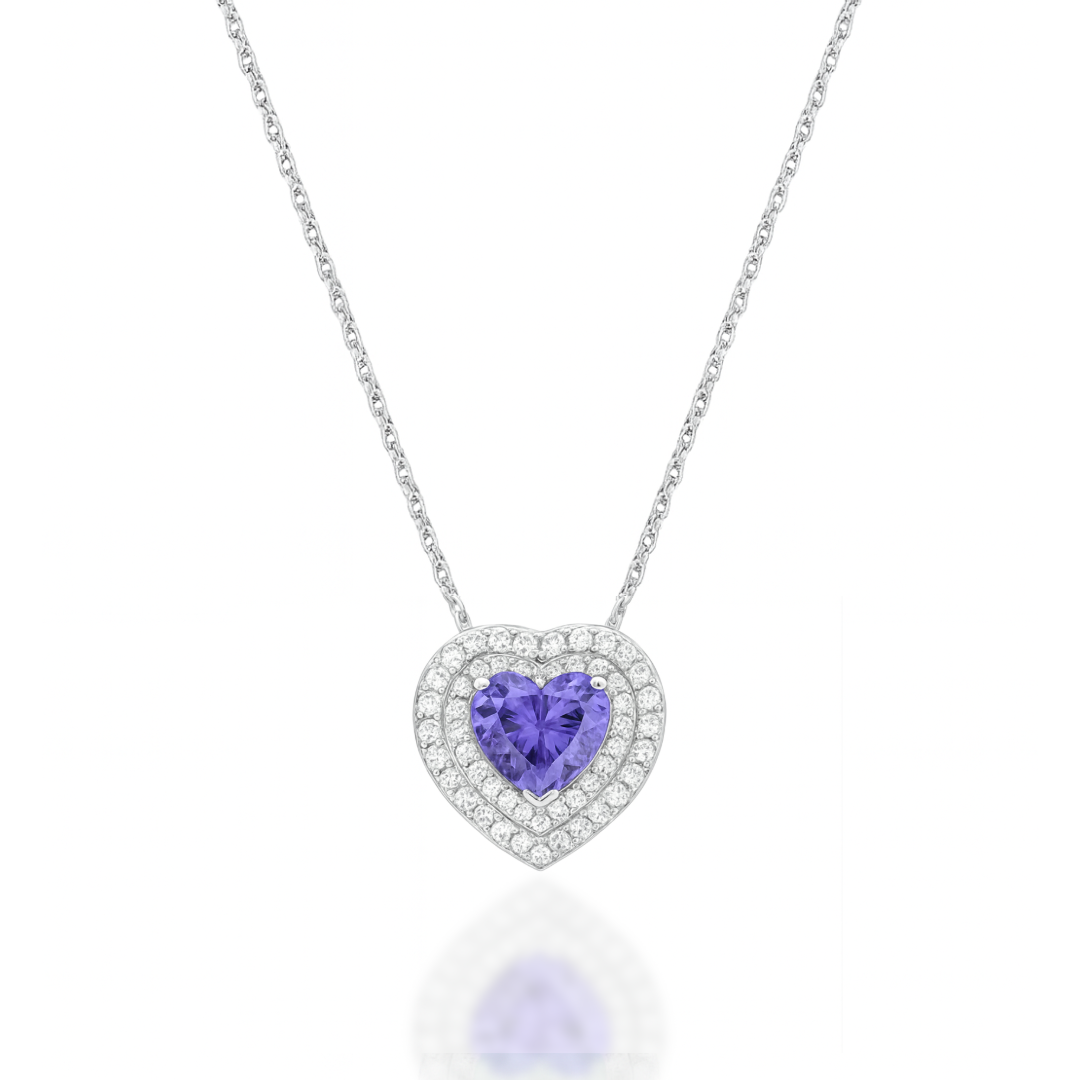 Colar Coração com Moldura