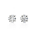 Brinco Solitário Cluster Moissanitas 3,00ct