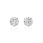 Brinco Solitário Cluster Moissanitas 3,00ct