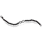 Pulseira Infinito e Esferas de Ônix Natural
