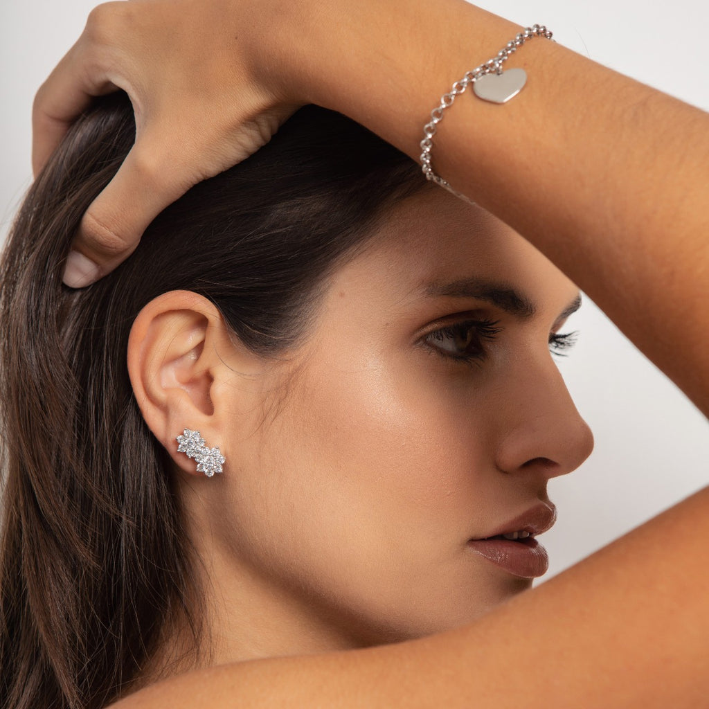 Brinco Earcuff Rosetas Média