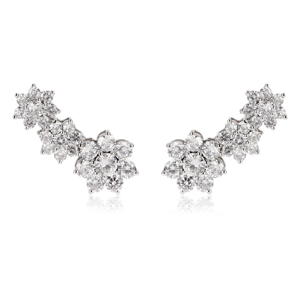 Brinco Earcuff  Rosetas Tripla