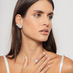 Brinco Earcuff  Rosetas Tripla