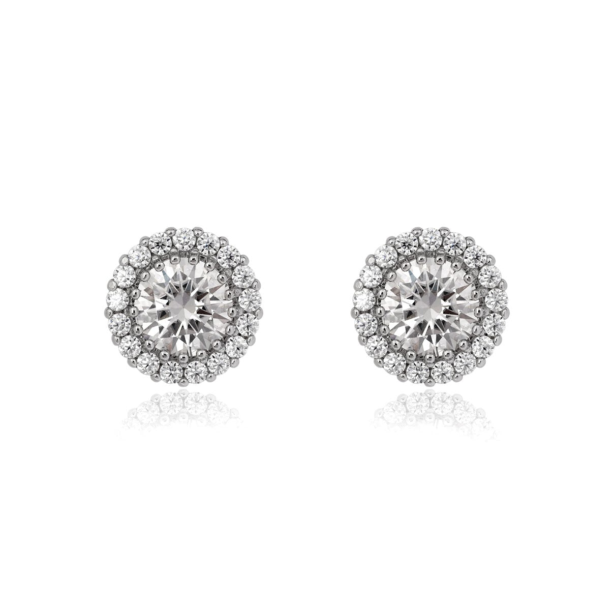 Brinco Solitário Moissanita 1,30ct com Moldura