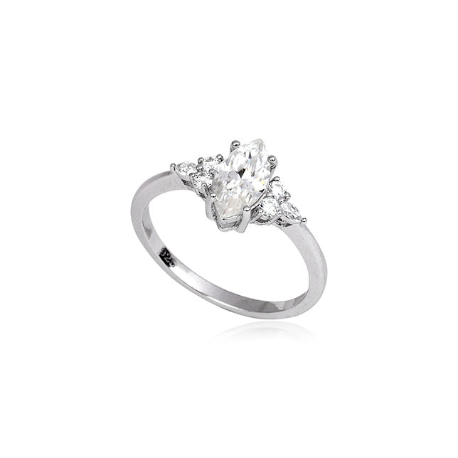 Anel Moissanita Navete 1,00ct