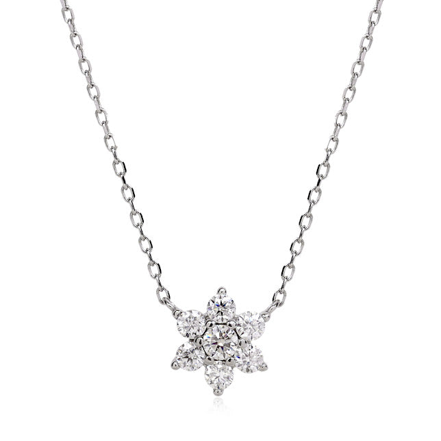 Colar Roseta Moissanita 0,50ct