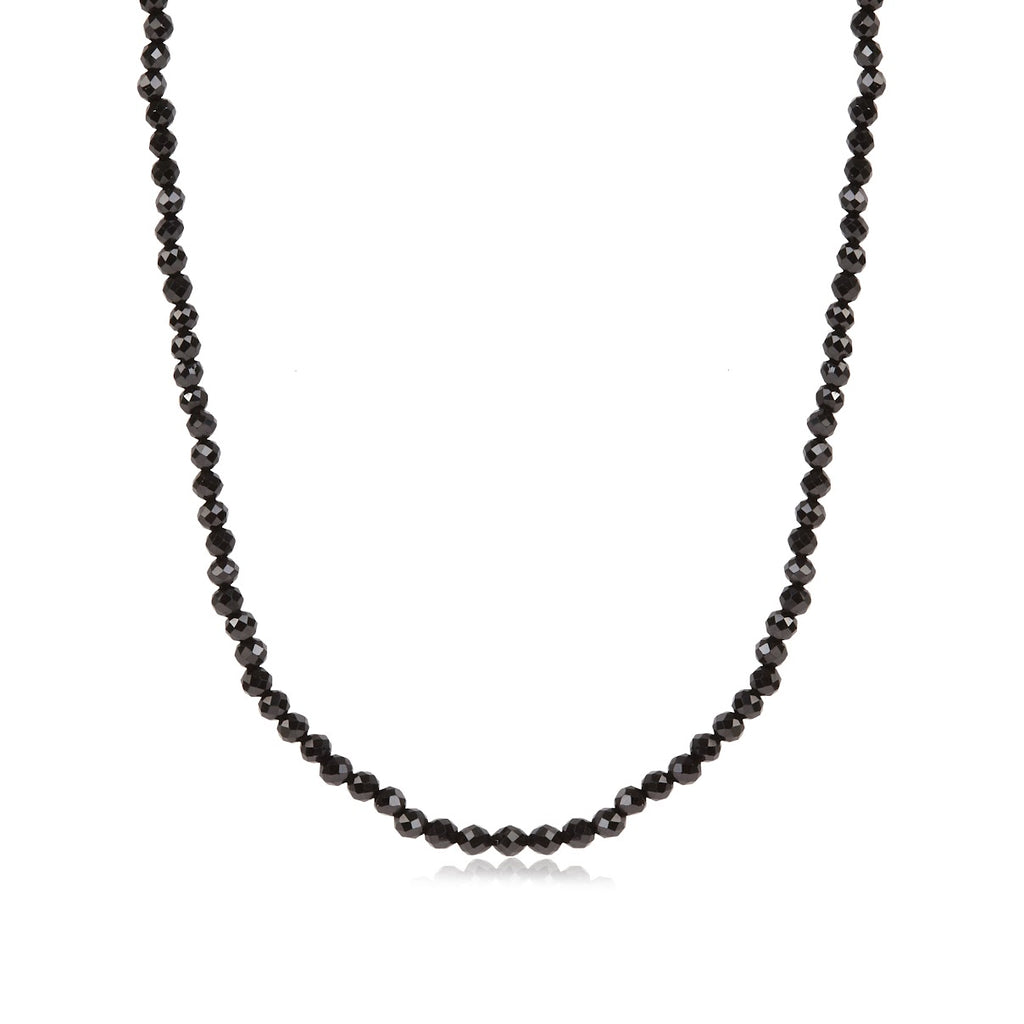 Colar Espinélio Negro Natural 2mm