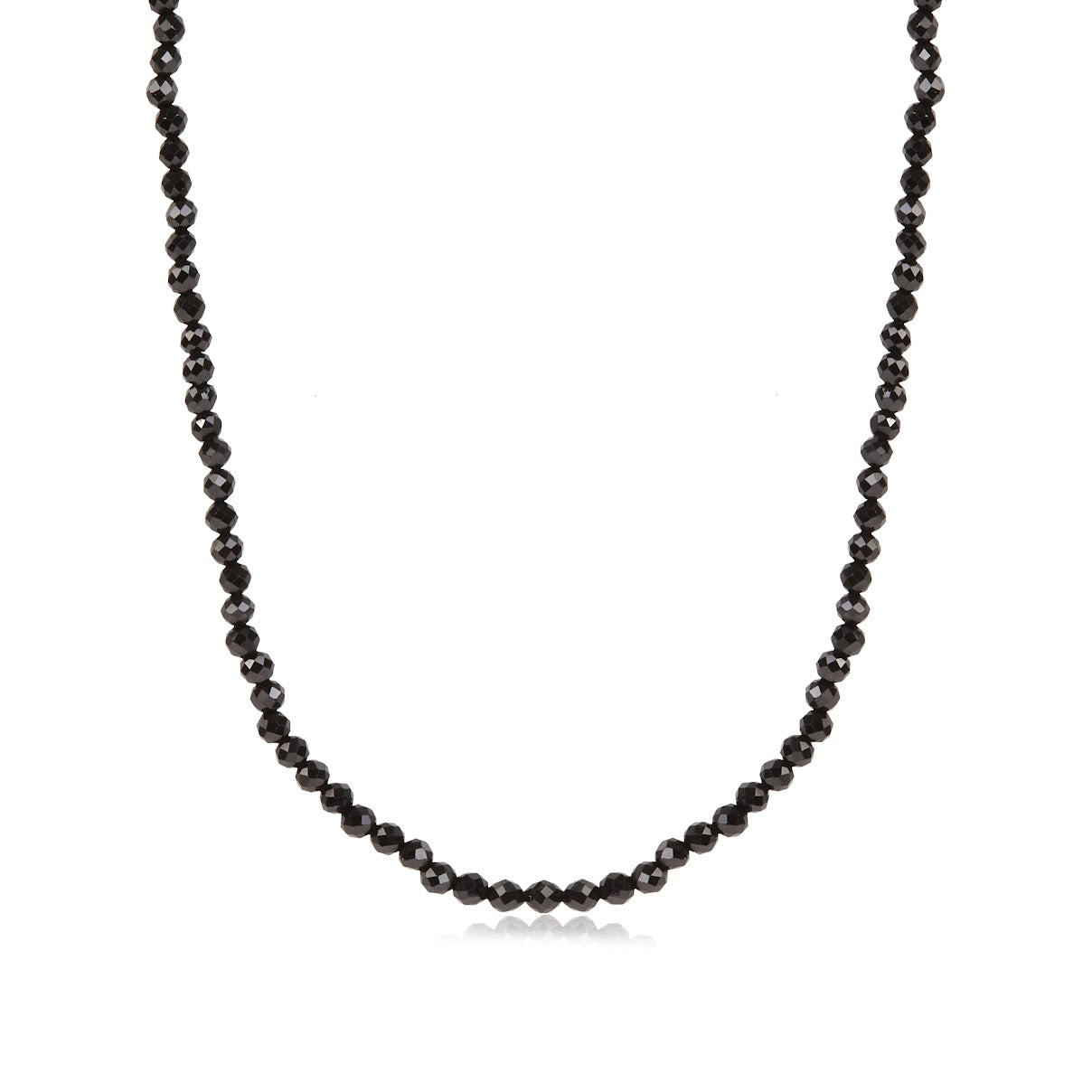 Colar Espinélio Negro Natural 2mm