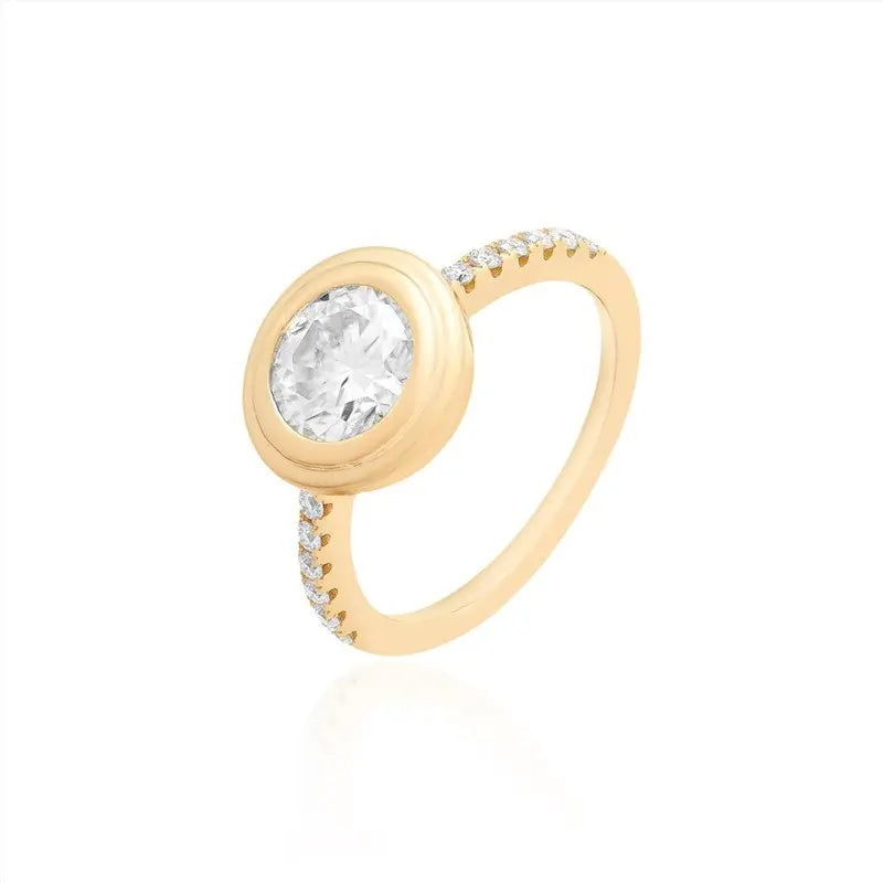 Anel Solitário Moissanita 8.5mm - 2ct