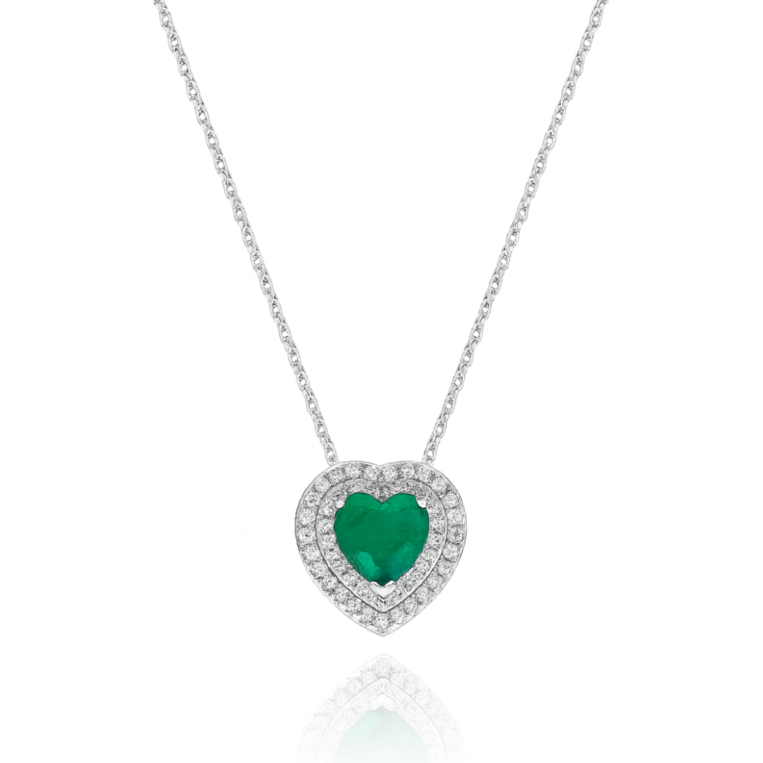 Colar Coração com Moldura