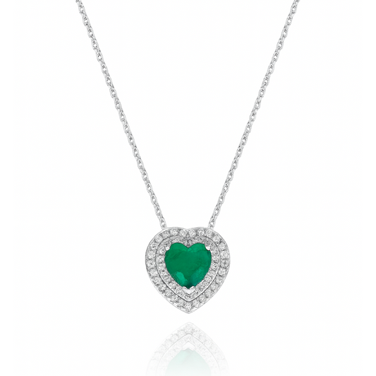 Colar Coração com Moldura