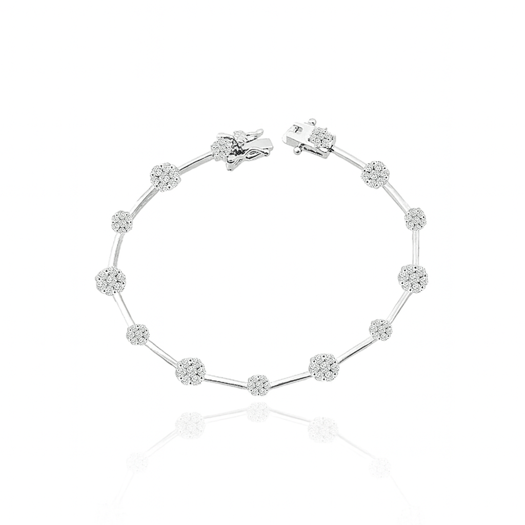 Pulseira Salpicada Rosetas