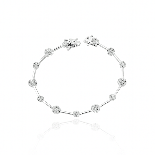 Pulseira Salpicada Rosetas