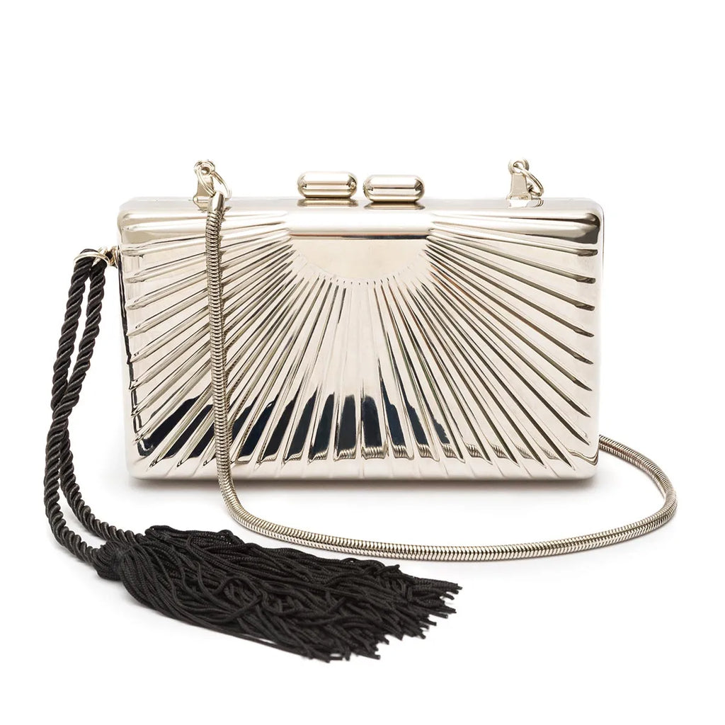 Clutch Deluxe Art Déco em Metal Isla