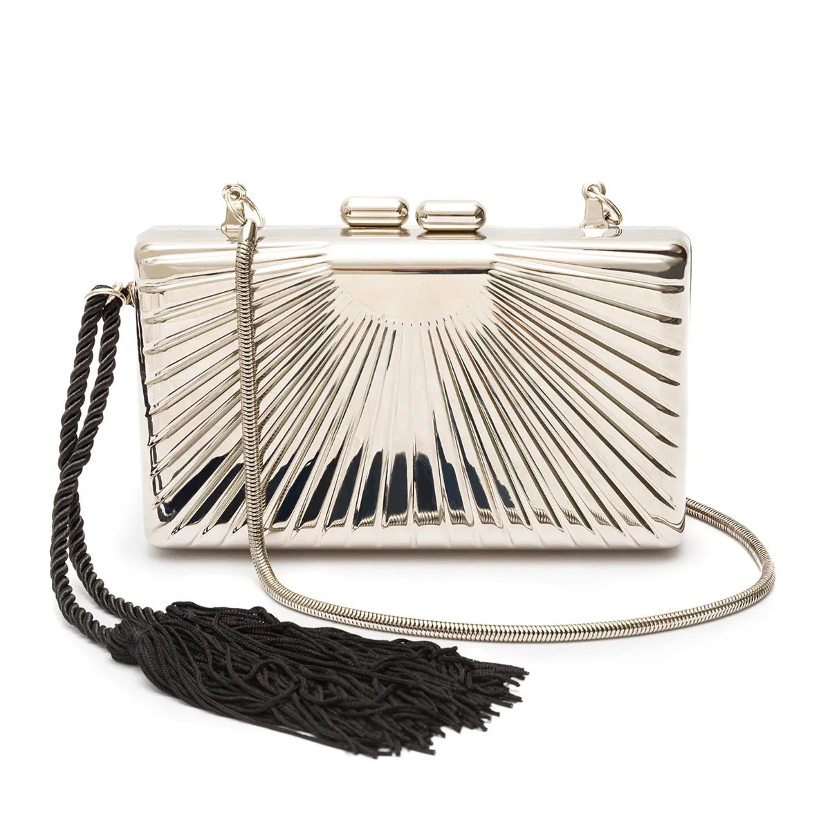 Clutch Deluxe Art Déco em Metal Isla