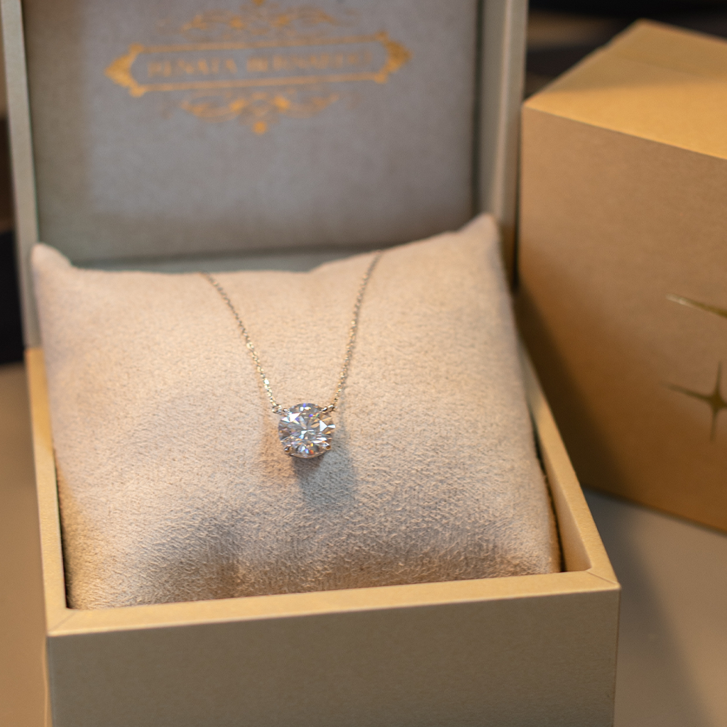 Colar Solitário Moissanita 3,90ct