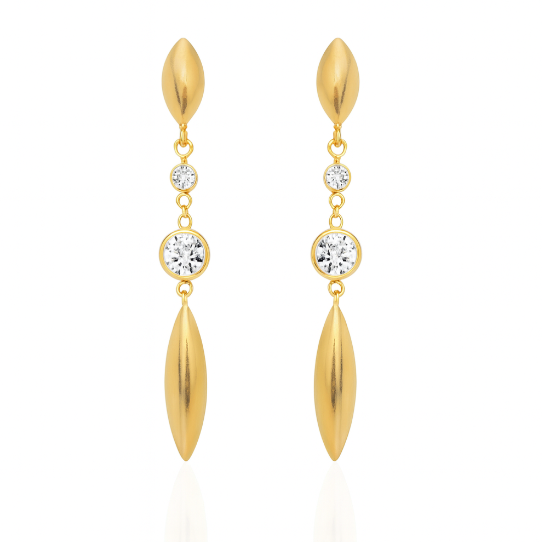 Brinco Pingente Navete Longa