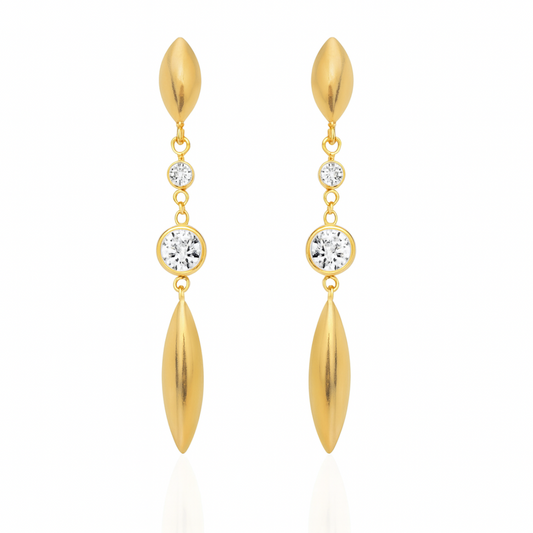 Brinco Pingente Navete Longa