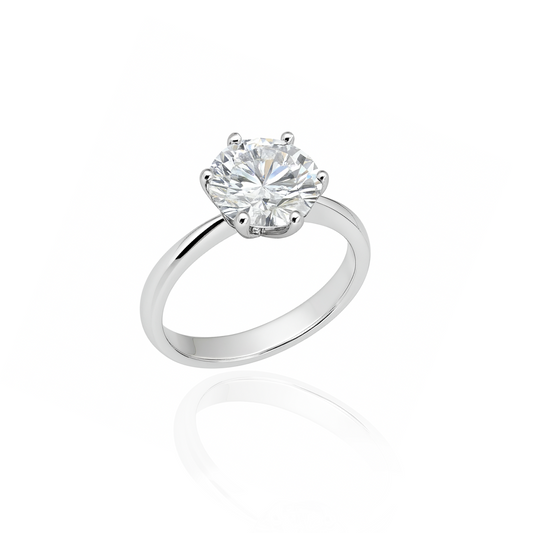 Aliança Solitário Moissanita 3,00ct