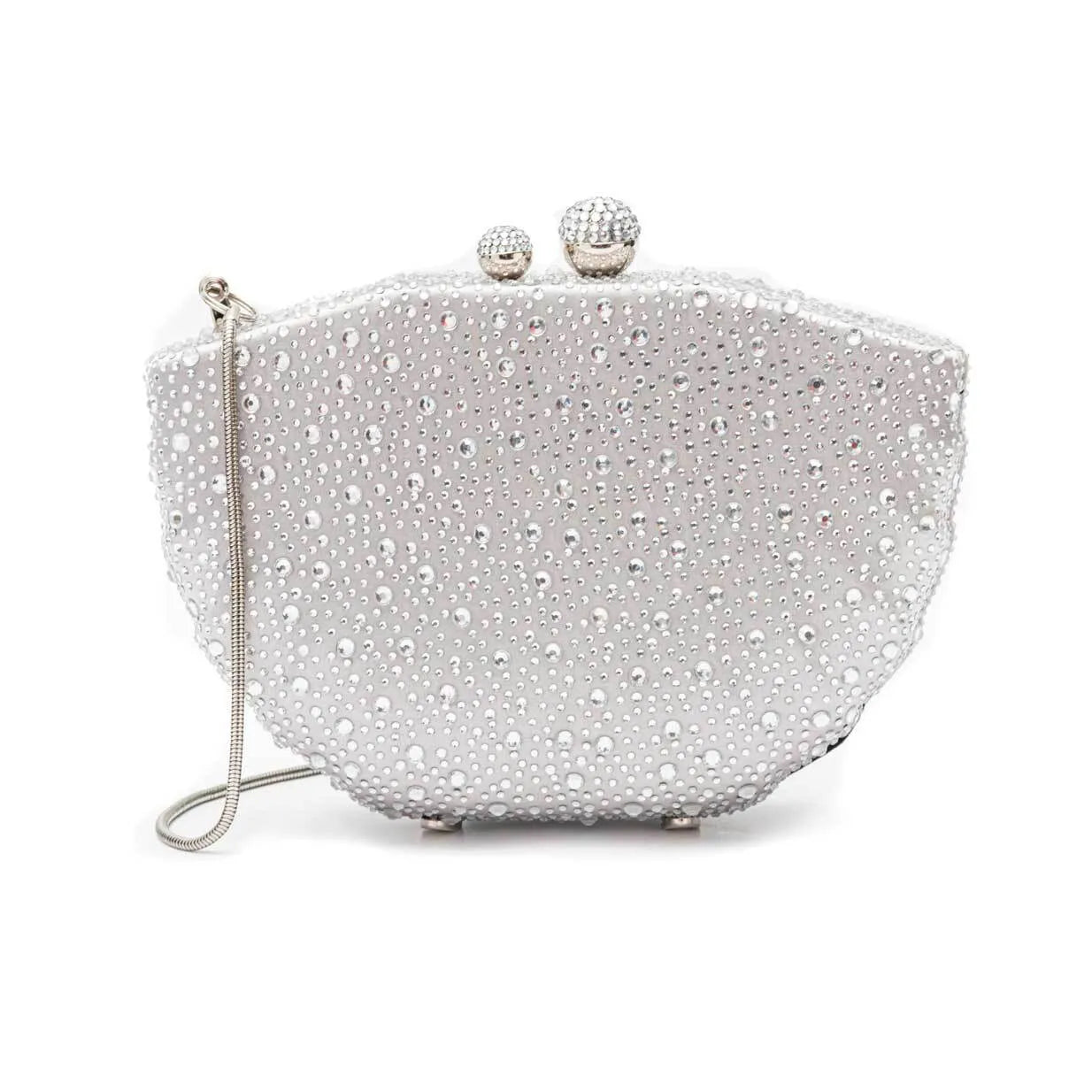 Clutch em Cetim e Cristais Isla