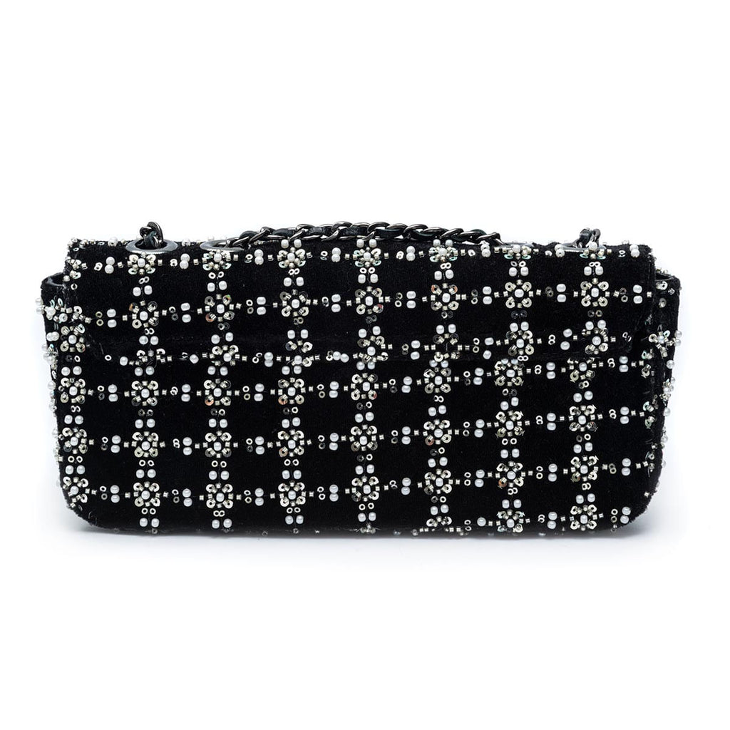 Bolsa Anne Alongada Bordada em Paetês